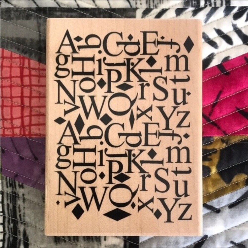 Hampton Art Stamps Alphabet Rubber Stamp by Jill Meyer